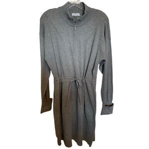 Calvin Klein sweater dress gray size xl 1/4 zip